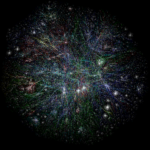 Visualitatie van het internet door het opte.org project